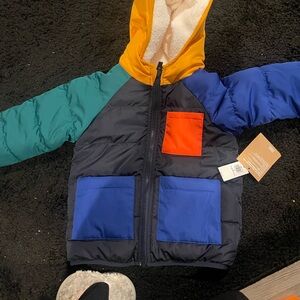 Old Navy Kids Colorblock Jacket - Yellow, Green, Blue, Red, Black